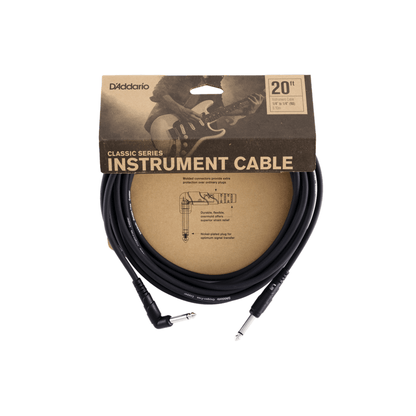 Daddario Classic Instrument Guitar Cable - Right/Straight - 20ft