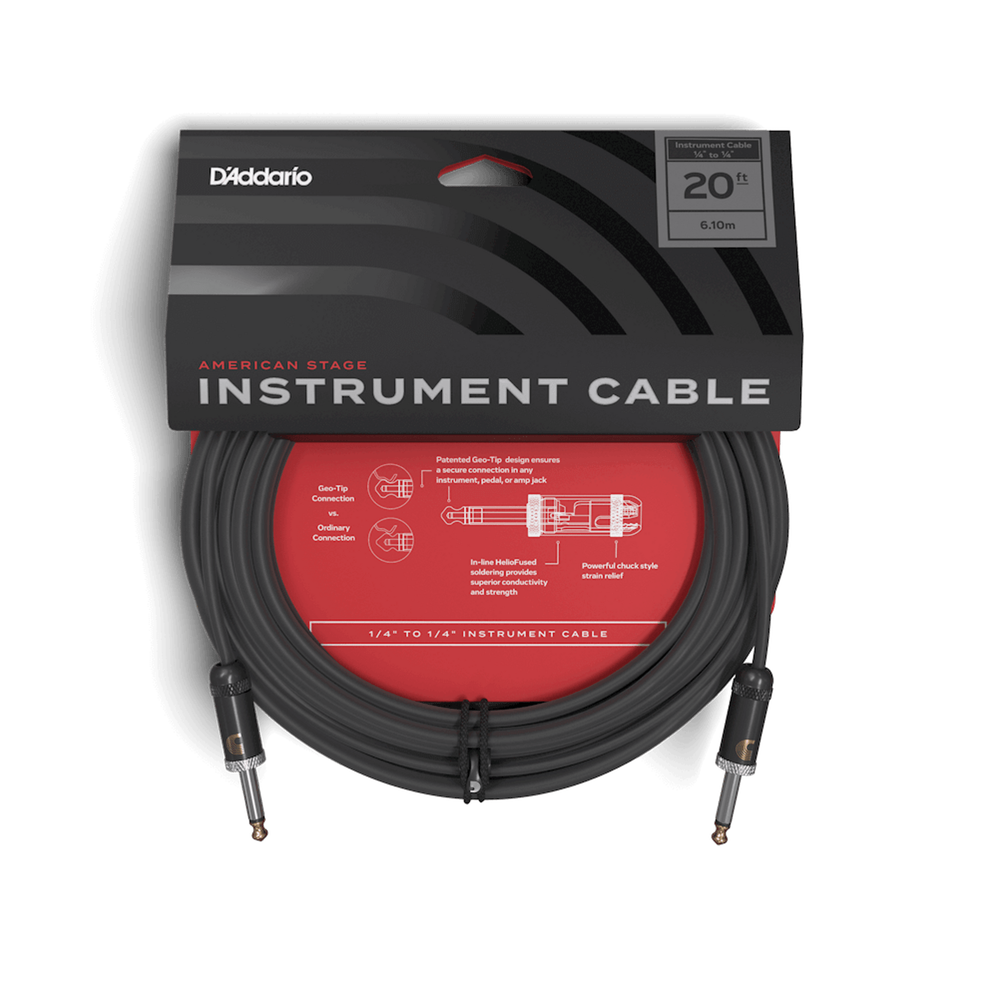 DADDARIO PLANET WAVES AMERICAN STAGE INSTRUMENT CABLE 6M - Joondalup Music Centre