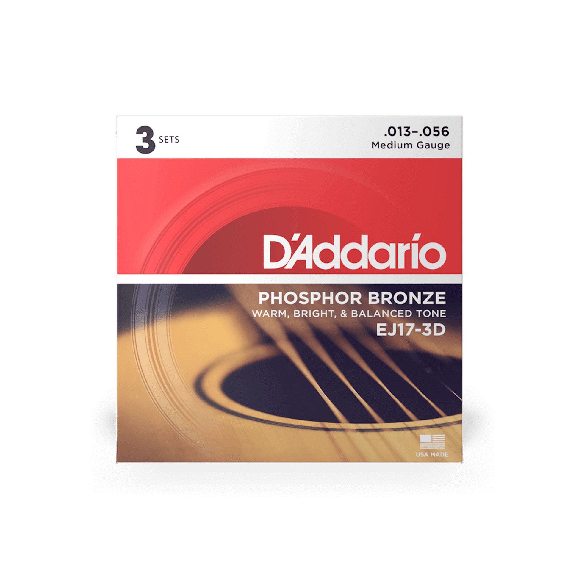 D ADDARIO EJ17-3D 13-56 3 PACK - Joondalup Music Centre