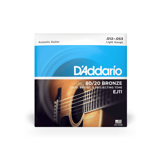 DAddario EJ11 80/20 Acoustic Guitar Strings - 12-53 - Joondalup Music Centre