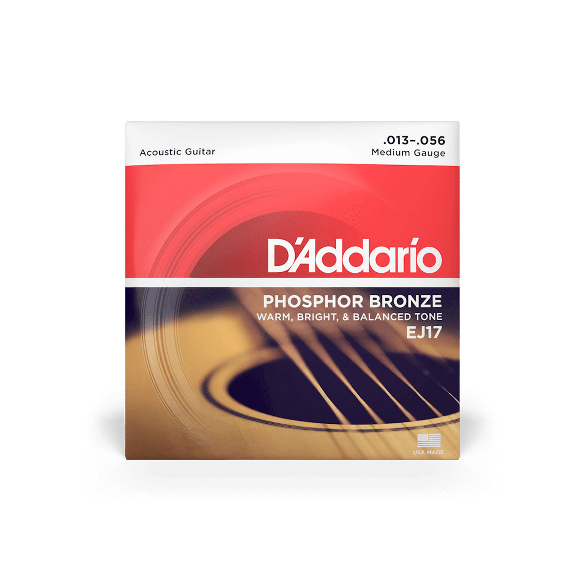 DAddario EJ17 Phosphor Bronze Acoustic Guitar Strings - 13-56 - Joondalup Music Centre