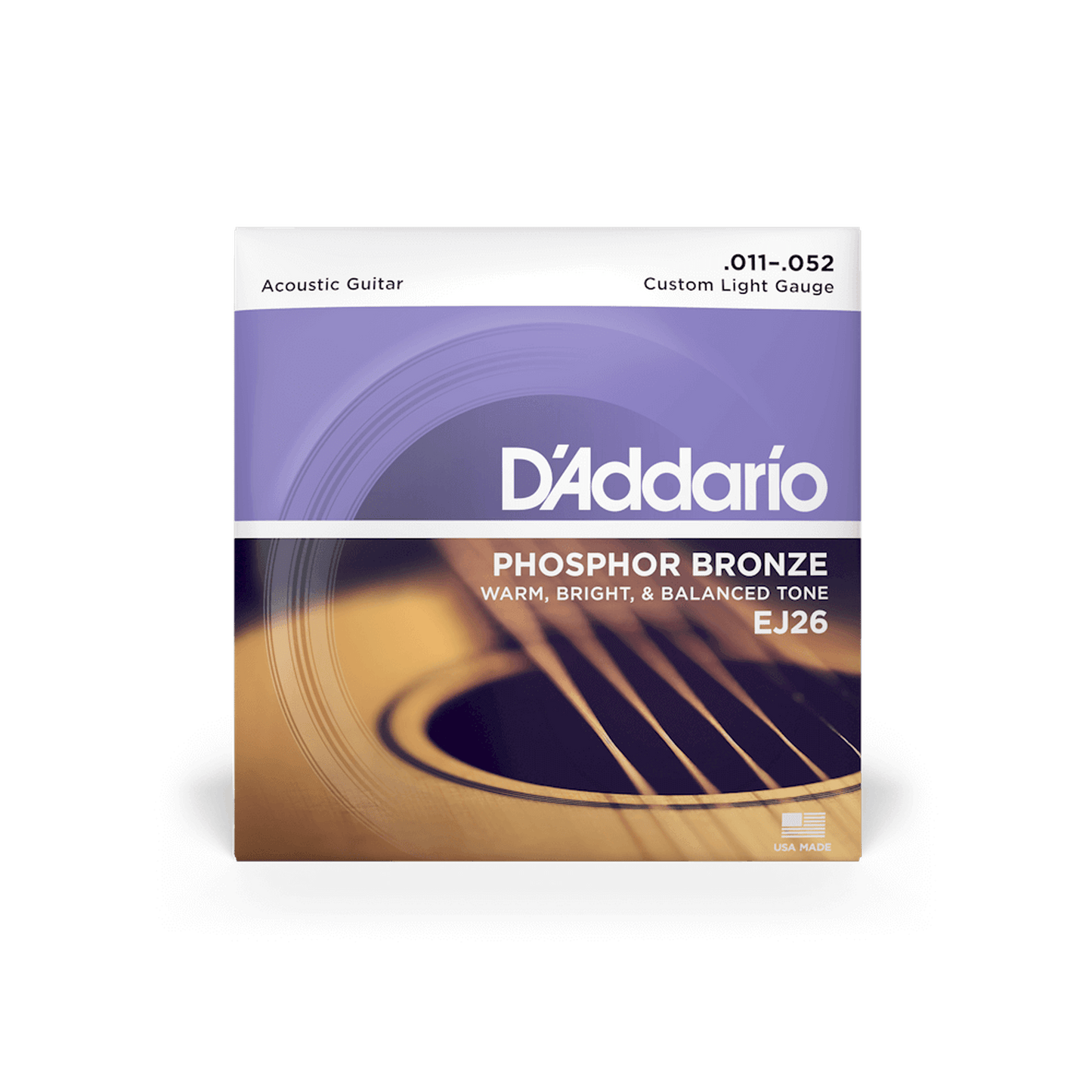 DAddario EJ26 Phosphor Bronze Acoustic Guitar Strings - 11-52 - Joondalup Music Centre