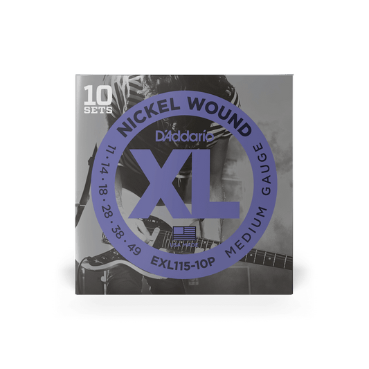 DADDARIO EXL115 ELECTRIC GUITAR STRINGS 10 PACK - 11-49 - Joondalup Music Centre