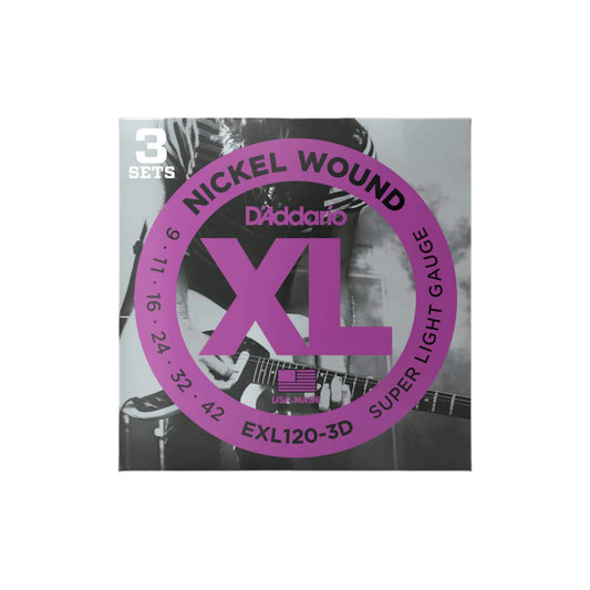 DAddario EXL120 Electric Guitar Strings 3 Pack - 9-42 - Joondalup Music Centre