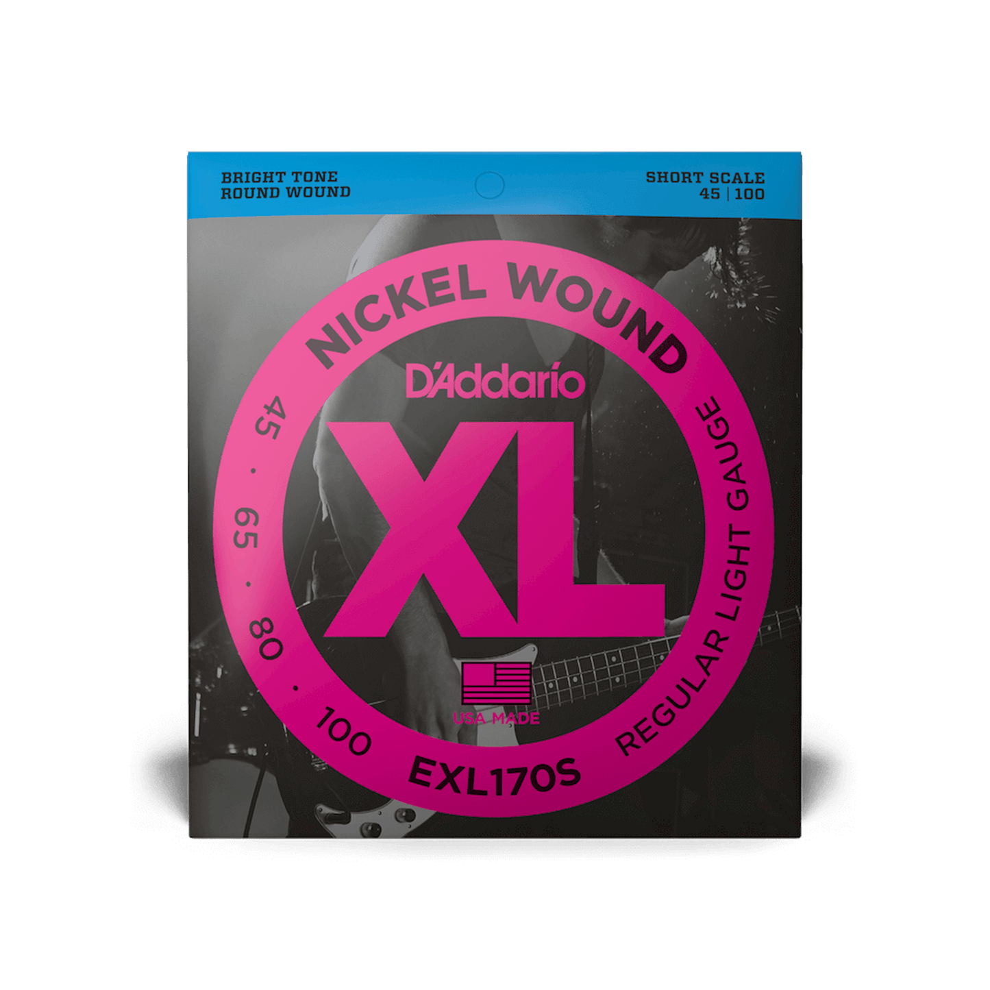 DAddario EXL160s Short Scale Bass Strings - 45-100 - Joondalup Music Centre