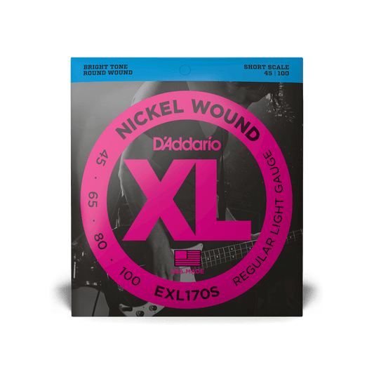 DAddario EXL160s Short Scale Bass Strings - 45-100 - Joondalup Music Centre