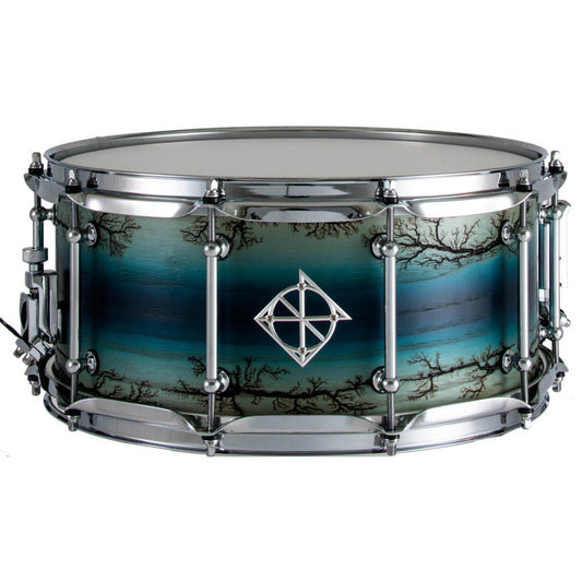 Dixon Artisan Series Ash Snare Drum - Enchanted Blue Reverse Burst - 14 x 6.5 - Joondalup Music Centre