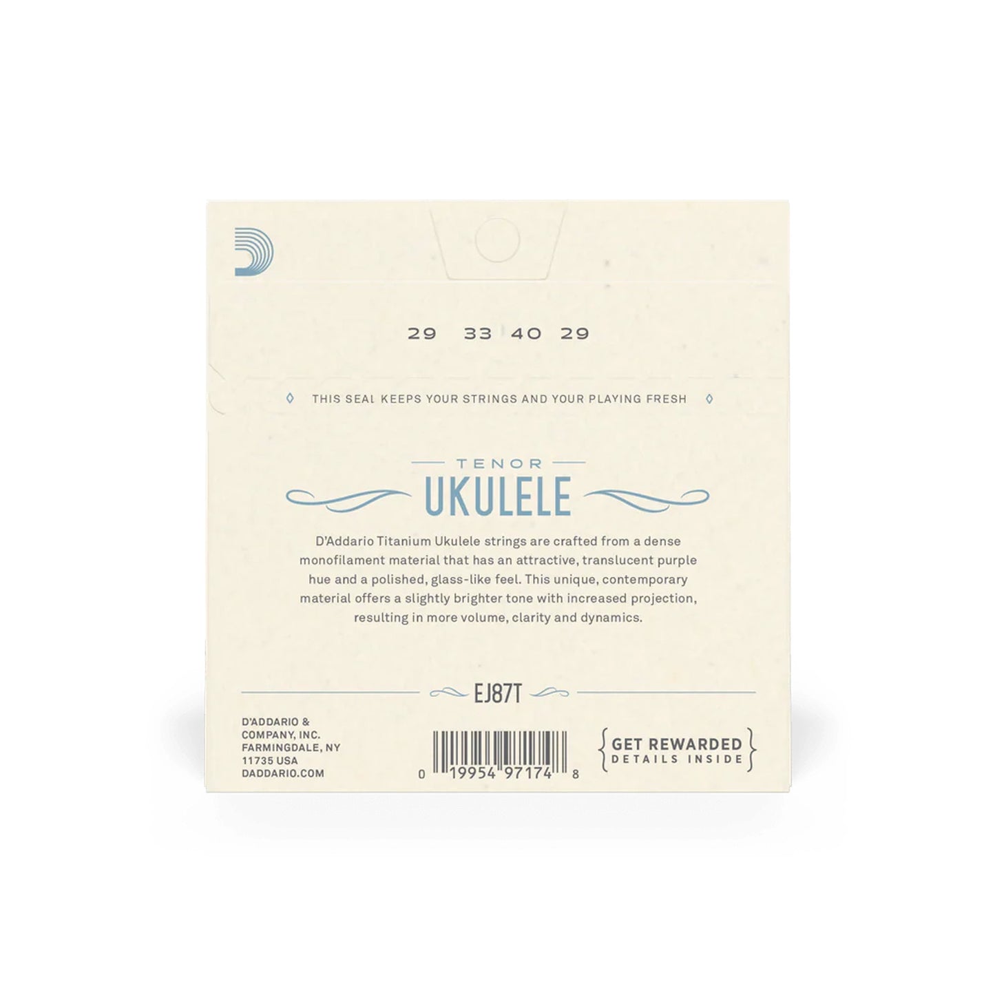 D'Addario Pro-Arte' Titanium Tenor Ukulele Strings - EJ87T