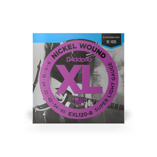 DAddario EXL120-8 Super Light 8-String Electric Guitar Strings - 9-65