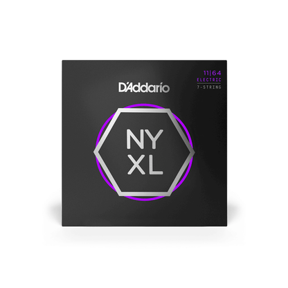 D'Addario NYXL 7 String Electric Guitar Set - 11-64