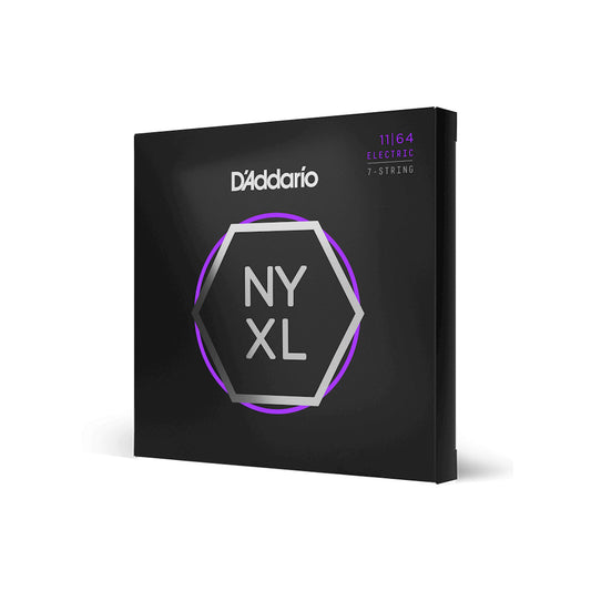 D'Addario NYXL 7 String Electric Guitar Set - 11-64