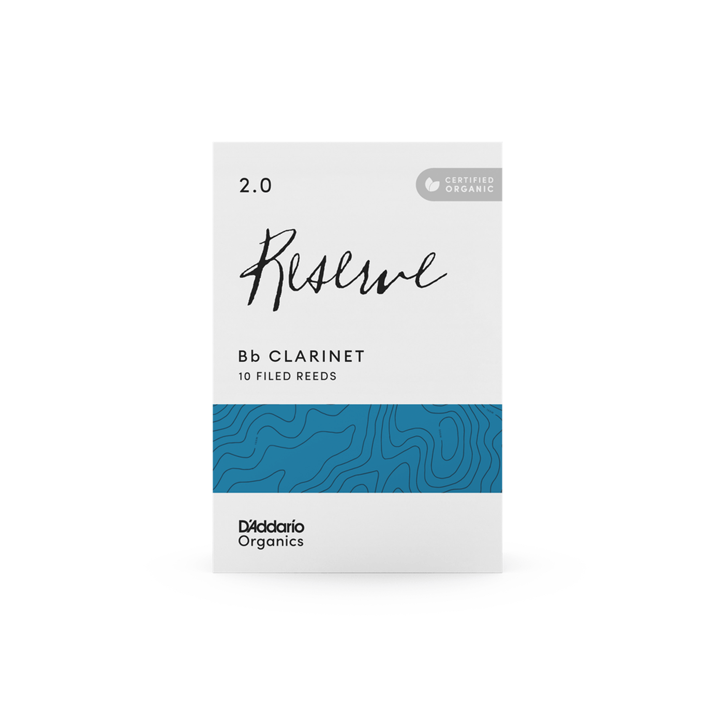 D'Addario Organic Reserve Bb Clarinet Reeds - 2.0 - 10-pack