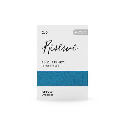 D'Addario Organic Reserve Bb Clarinet Reeds - 2.0 - 10-pack