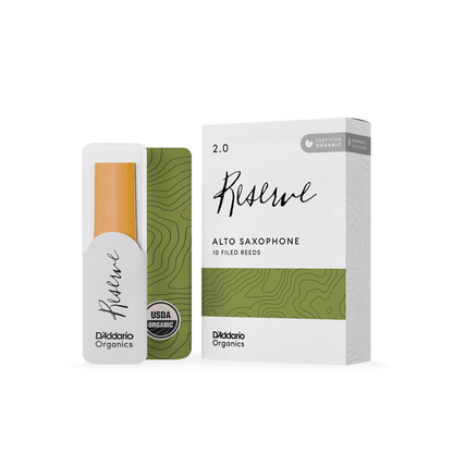 D'Addario Organic Reserve Alto Saxophone Reeds - 2.0 - 10-pack