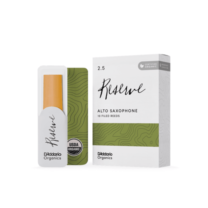 D'Addario Organic Reserve Alto Saxophone Reeds - 2.5 - 10-pack