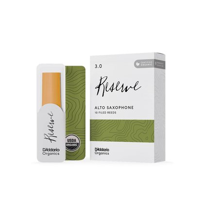 D'Addario Organic Reserve Alto Saxophone Reeds - 3.0 - 10-pack
