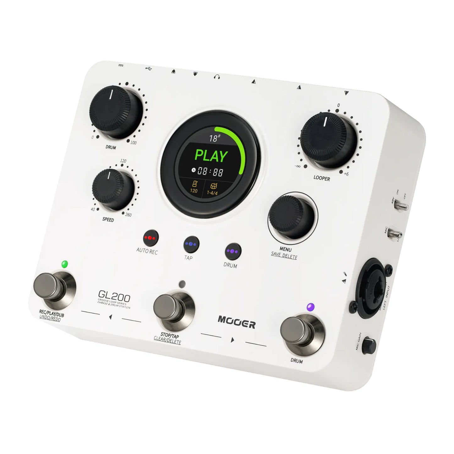 Mooer GL200 Groove Loop Phrase and Drum Station Pedal