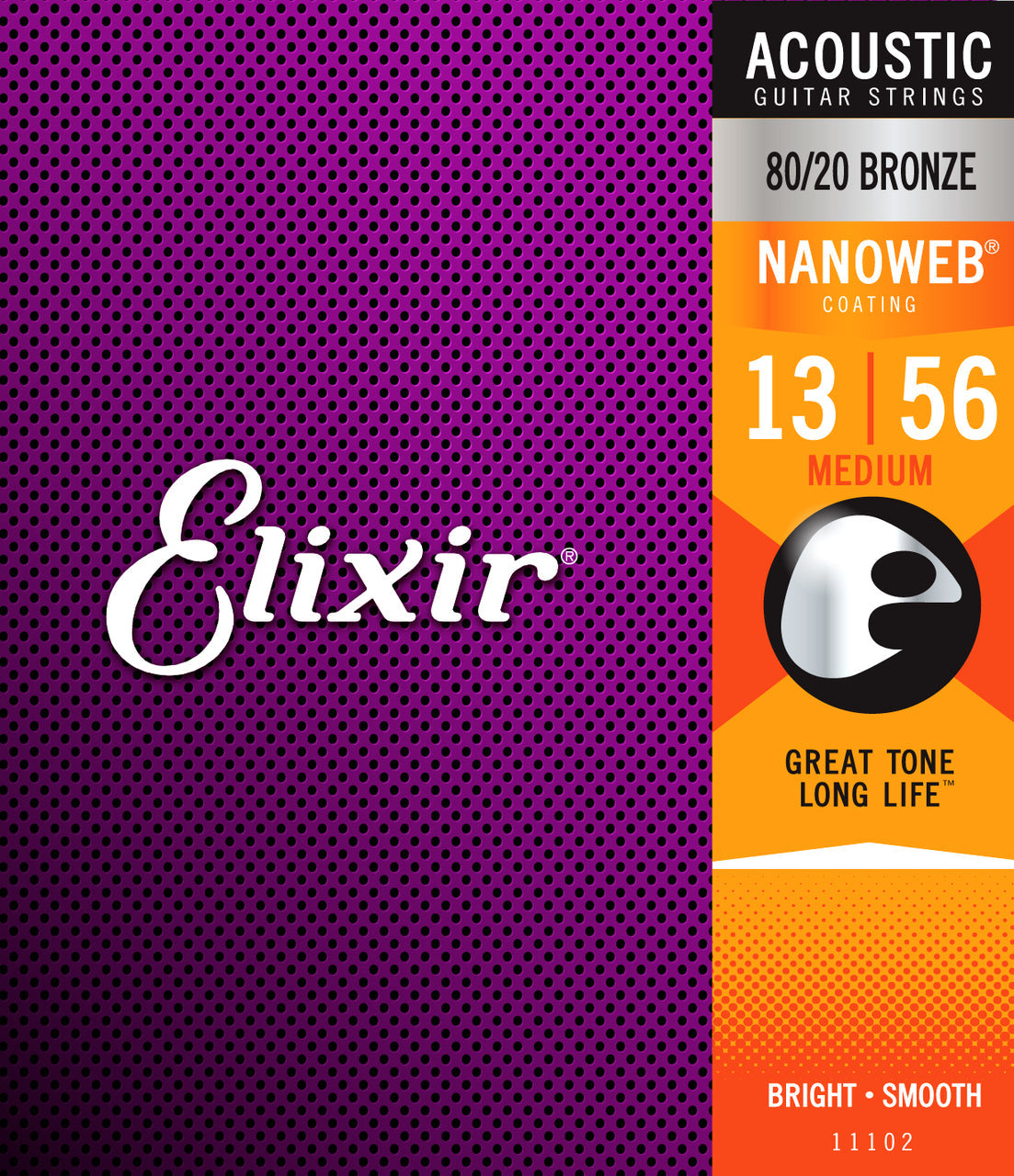 Elixir Nanoweb 80/20 Acoustic Guitar Strings - 13-56 - Joondalup Music Centre