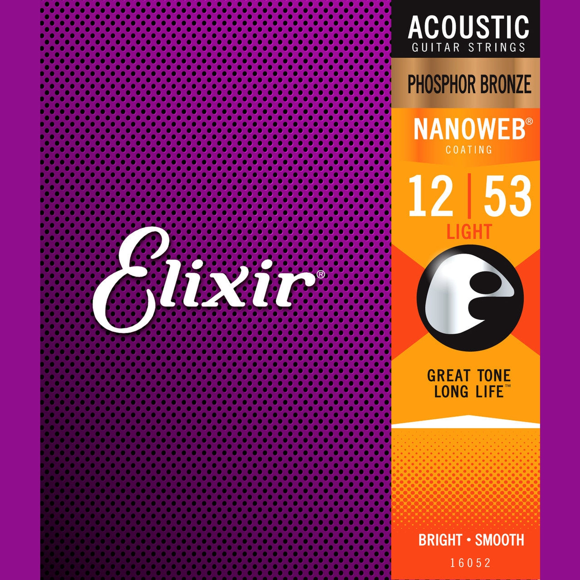 Elixir Nanoweb Phosphor Bronze Acoustic Guitar Strings - 12-53 - Joondalup Music Centre