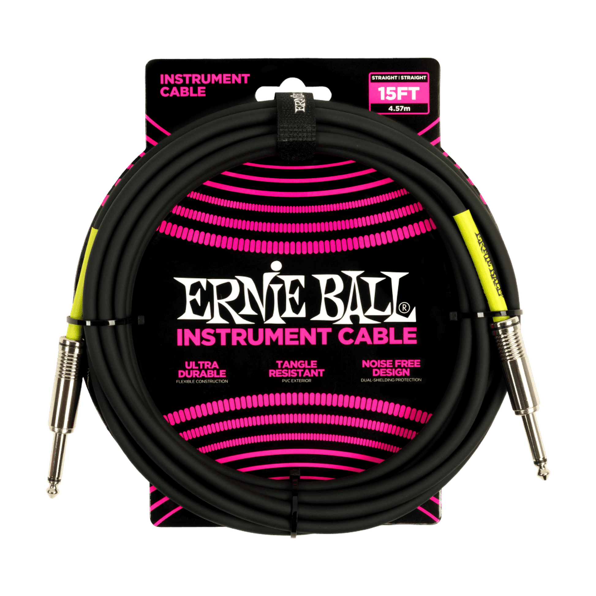 Ernie Ball Instrument Cable 4.5m - Black - Joondalup Music Centre