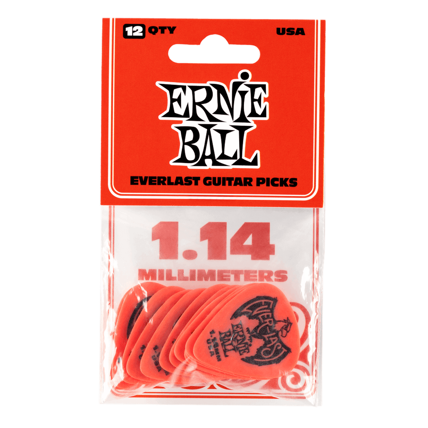 Ernie Ball Picks Everlast 1.14mm Red - Joondalup Music Centre