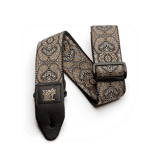 Ernie Ball Classic Jacquard Guitar Strap - Gold & Black Paisley - Joondalup Music Centre