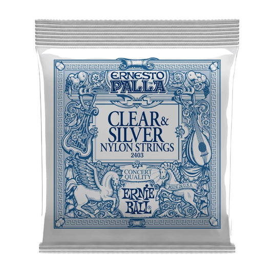 Ernie Ball Clear & Silver Nylon Classical Guitar Strings - Tie End - Joondalup Music Centre