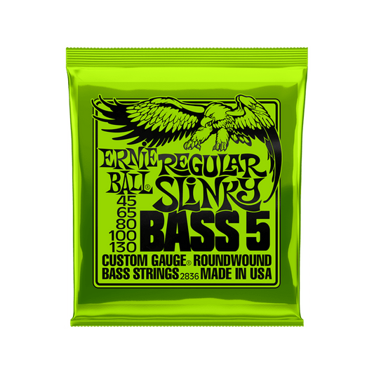 Ernie Ball Regular Slinky 5 String Bass Strings - 45-130 - Joondalup Music Centre
