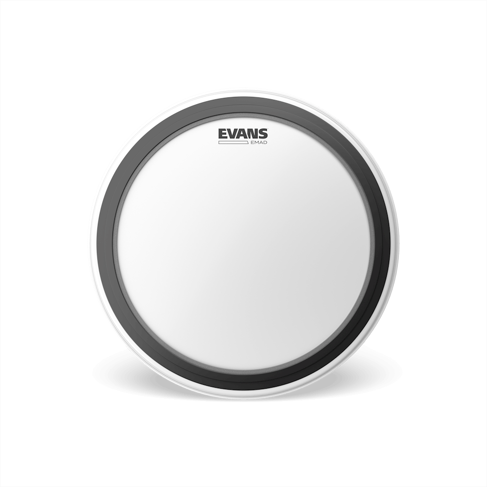 EVANS EMAD COATED WHITE BASS DRUM HEAD, 18 INCH - Joondalup Music Centre