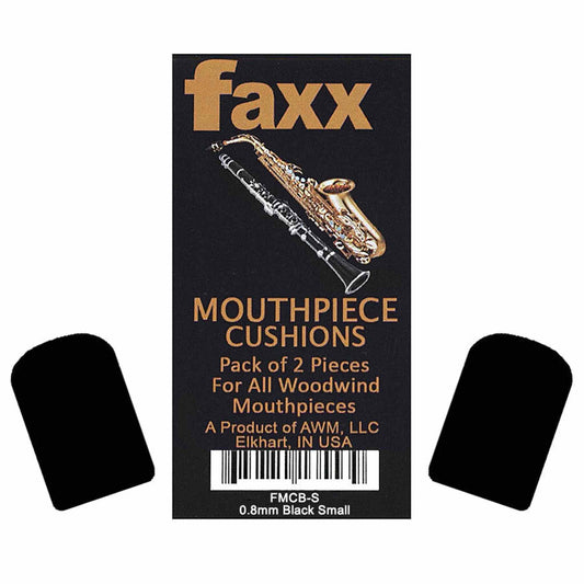 FAXX SMALL MOUTHPIECE CUSHION 0.8MM - BLACK - 2 PACK - Joondalup Music Centre