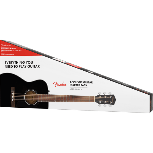 Fender CC-60S V2 Acoustic Guitar Pack - Black - Joondalup Music Centre