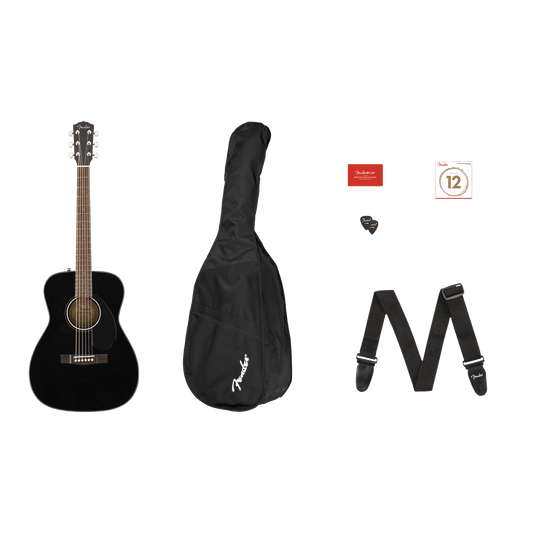 Fender CC-60S V2 Acoustic Guitar Pack - Black - Joondalup Music Centre
