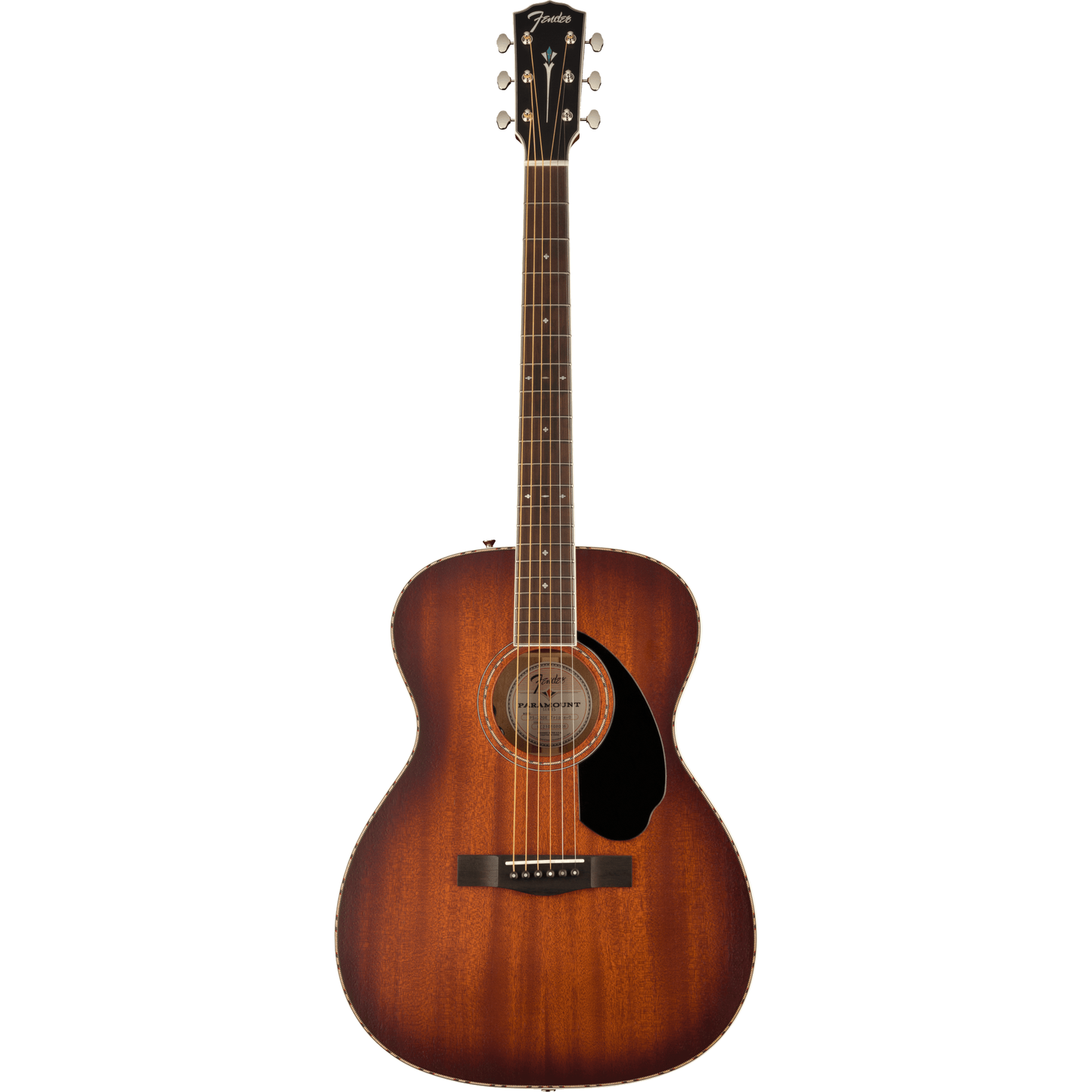 Fender PO-220E Mahogany Orchestra Acoustic Guitar - Aged Cognac Burst