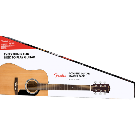 Fender FA-115 Dreadnaught Acoustic Guitar Pack - Natural