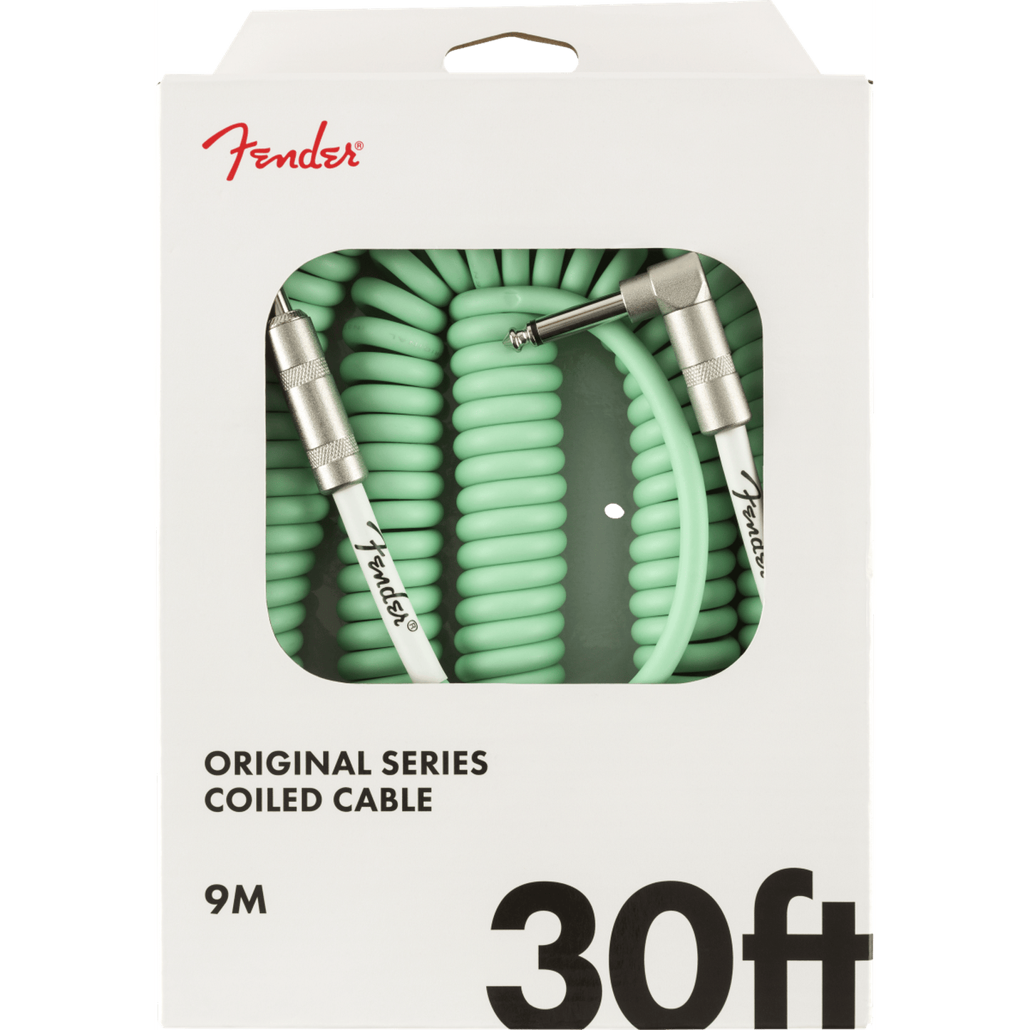 Fender Original Series Coiled Instrument Cable 30ft - Surf Green - Joondalup Music Centre