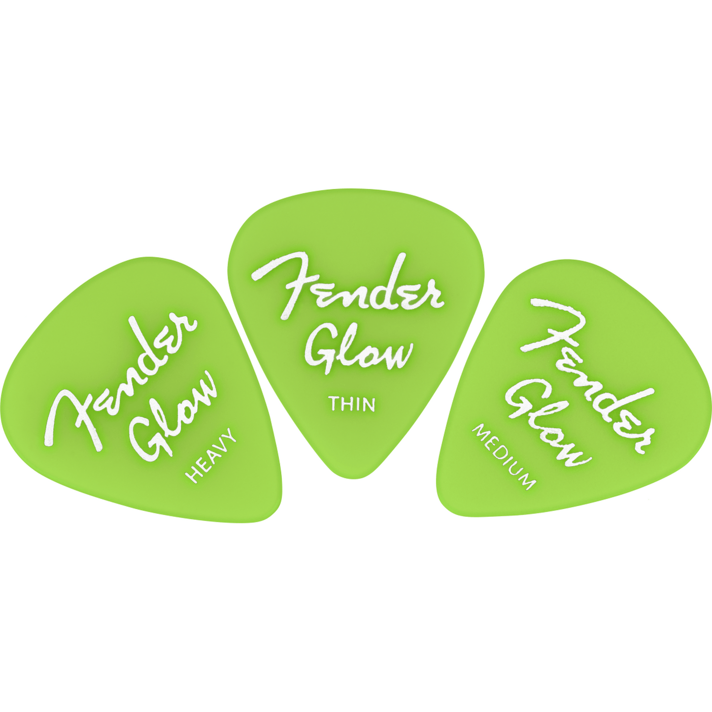 FENDER GLOW IN THE DARK PICKS 12 PACK - Joondalup Music Centre