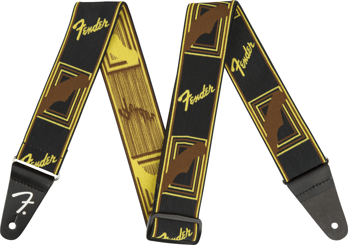 Fender Weighless Monogram - Black/Yellow/Brown - Joondalup Music Centre