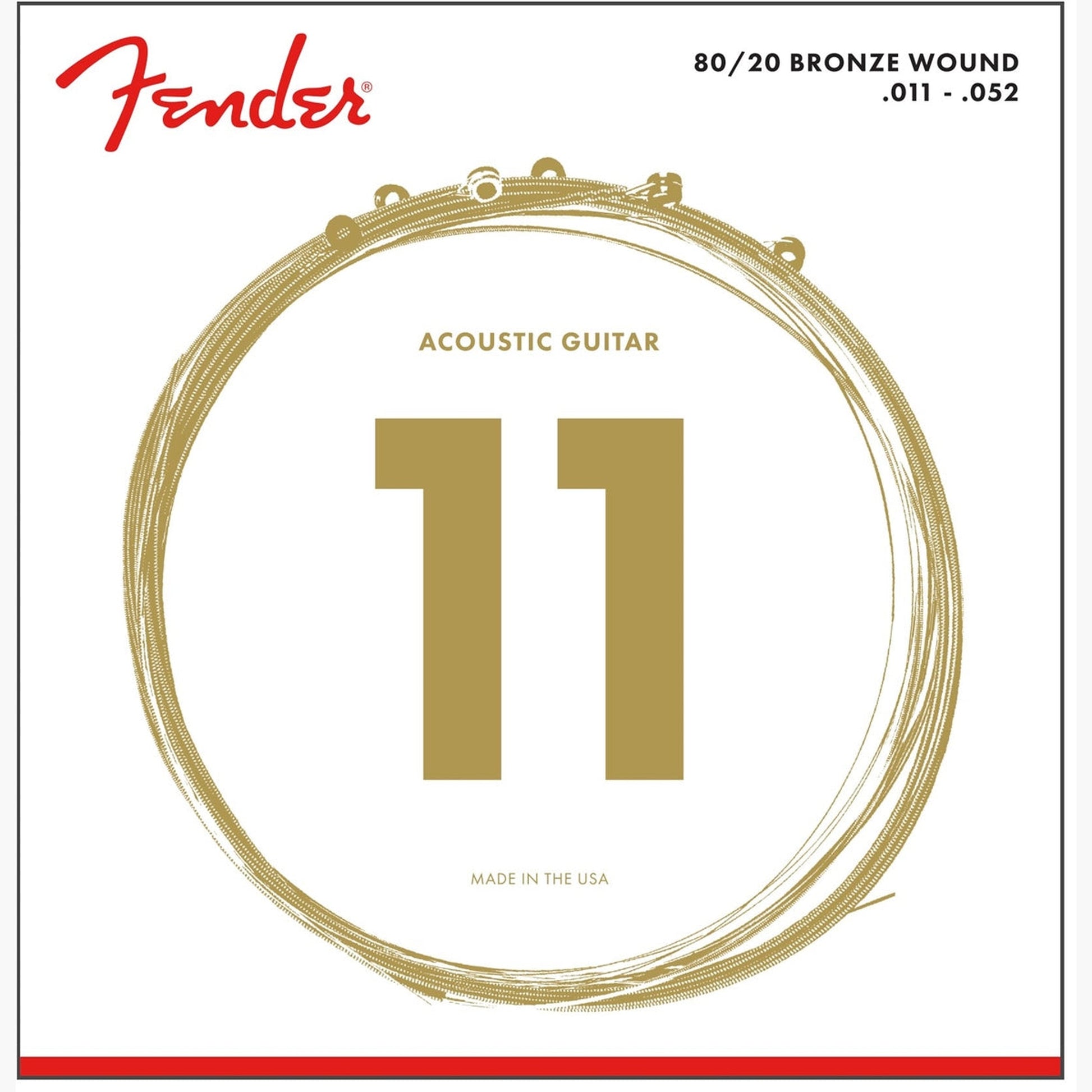 FENDER 70CL 80/20 ACOUSTIC GUITAR STRINGS - 11-52 - Joondalup Music Centre