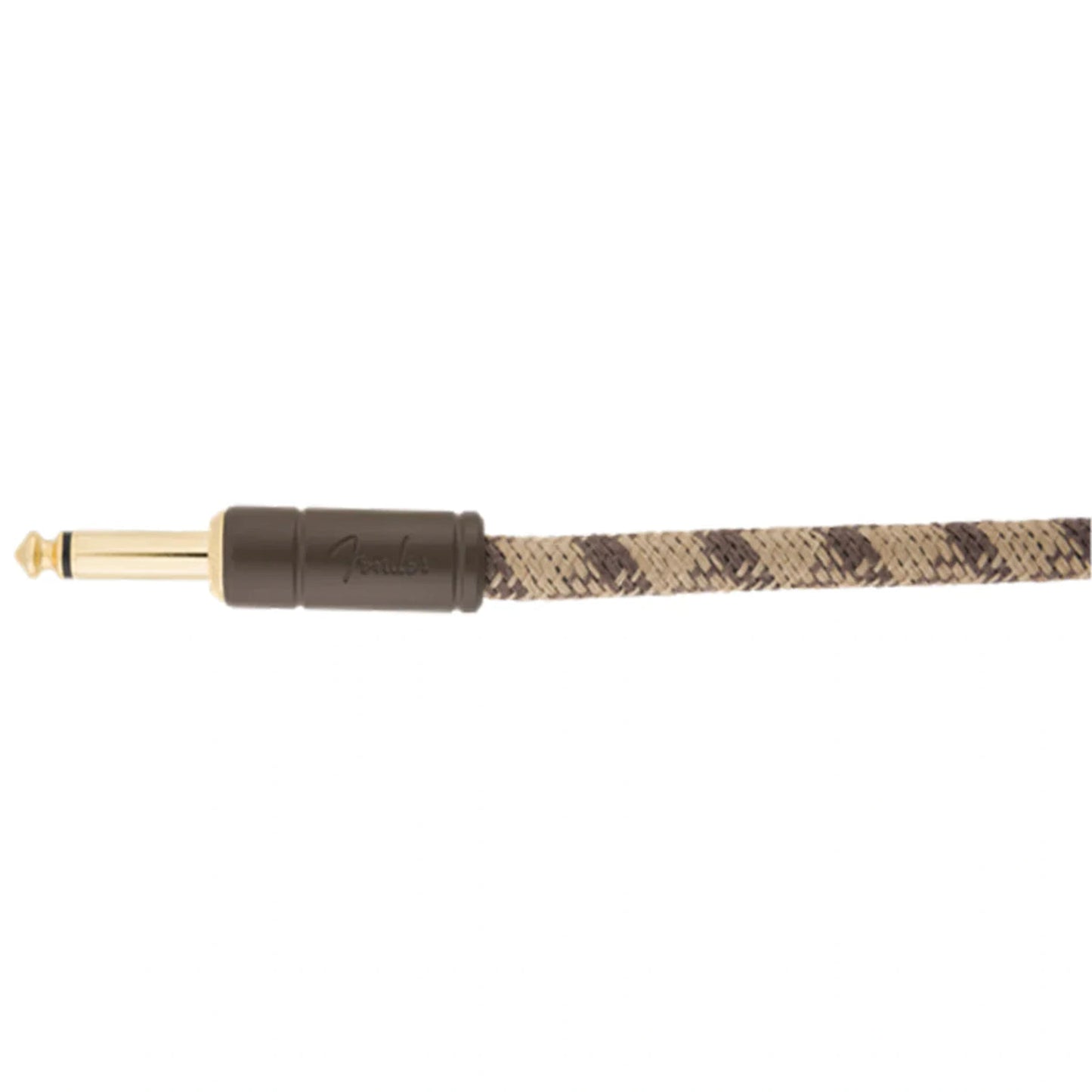 Fender Festival 5.5m (18.6ft) Angled Instrument  Guitar Cable - Pure Hemp Brown