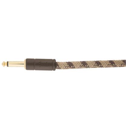 Fender Festival 5.5m (18.6ft) Angled Instrument  Guitar Cable - Pure Hemp Brown