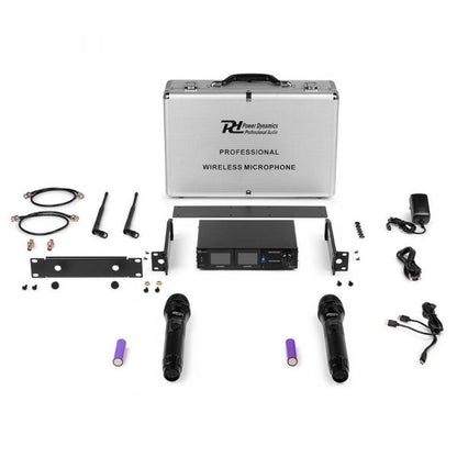 Power Dynamics PD522 UHF Duel Wireless Microphone Set
