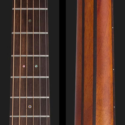 Bromo Rocky Mountain Parlour Acoustic Guitar - Red Cedar Top frett board fron and back