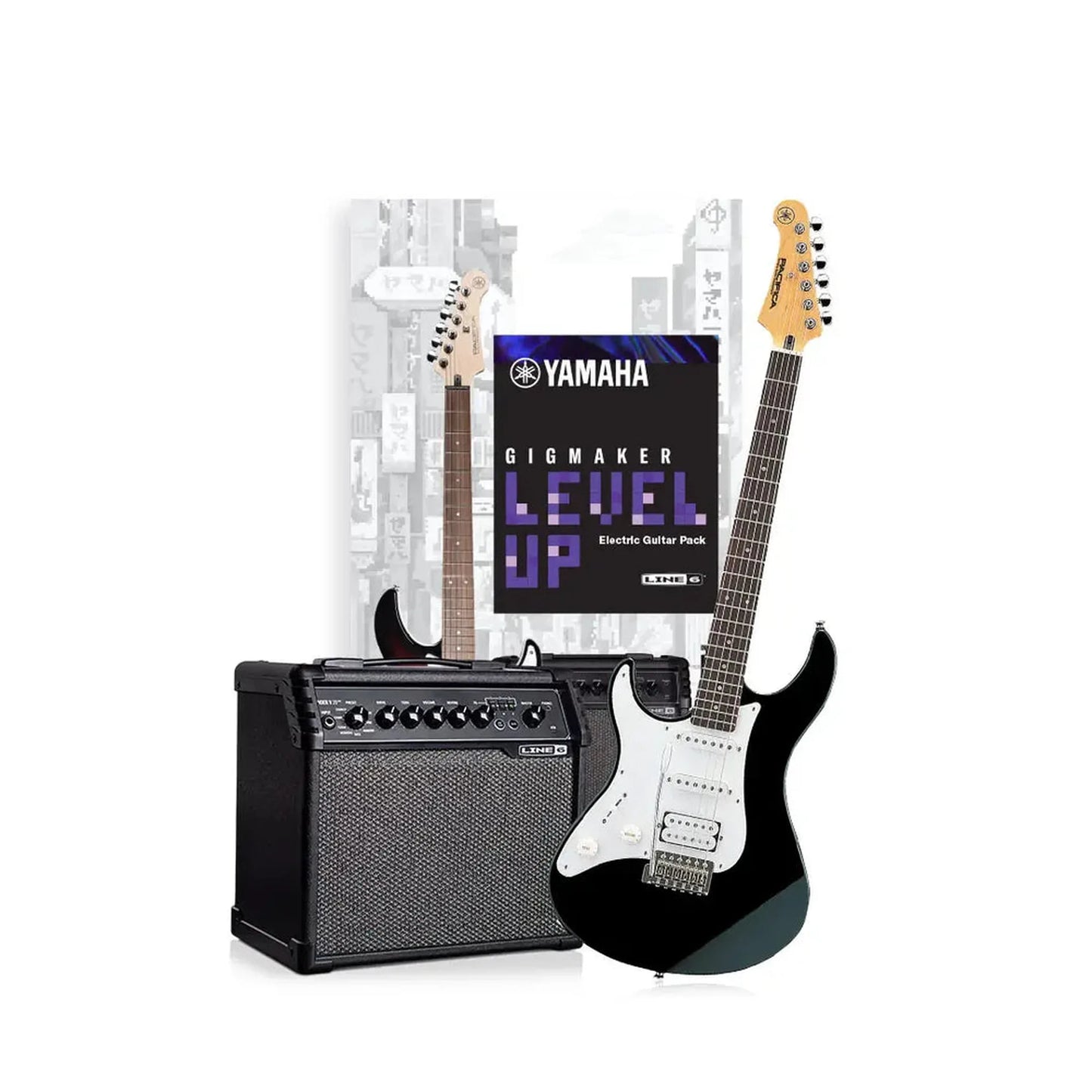 Yamaha Gigmaker Level Up Left Handed Electric Guitar Pack - Black - ELECTRIC GUITAR - [shop-name]