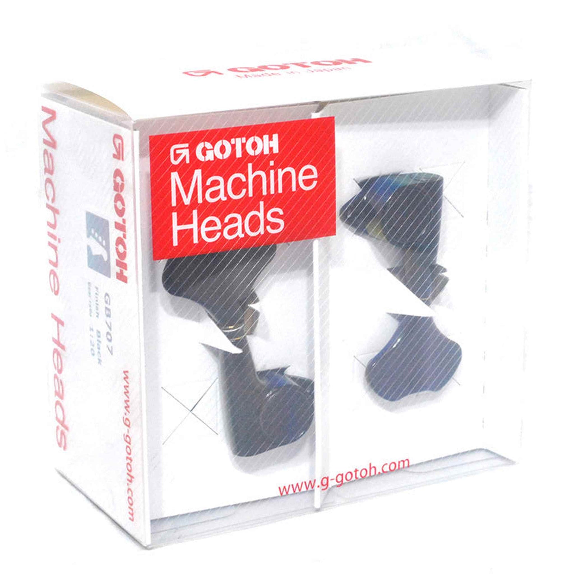 Gotoh GB707 Electric Bass Guitar Tuning Machines - Black Chrome (2+2) - Joondalup Music Centre