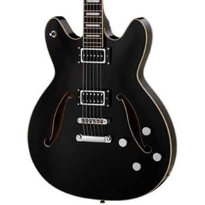 Hagstrom Viking Deluxe Baritone Semi-Hollow Electric Guitar - Black Gloss - Joondalup Music Centre