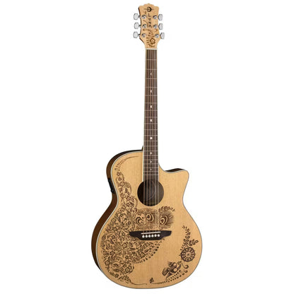 Luna Henna Oasis Electric Acoustic Guitar