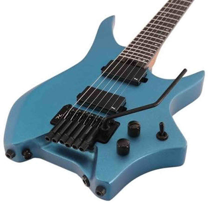 Hils HN5 Headless Electric Guitar - Satin Metallic Electric Blue