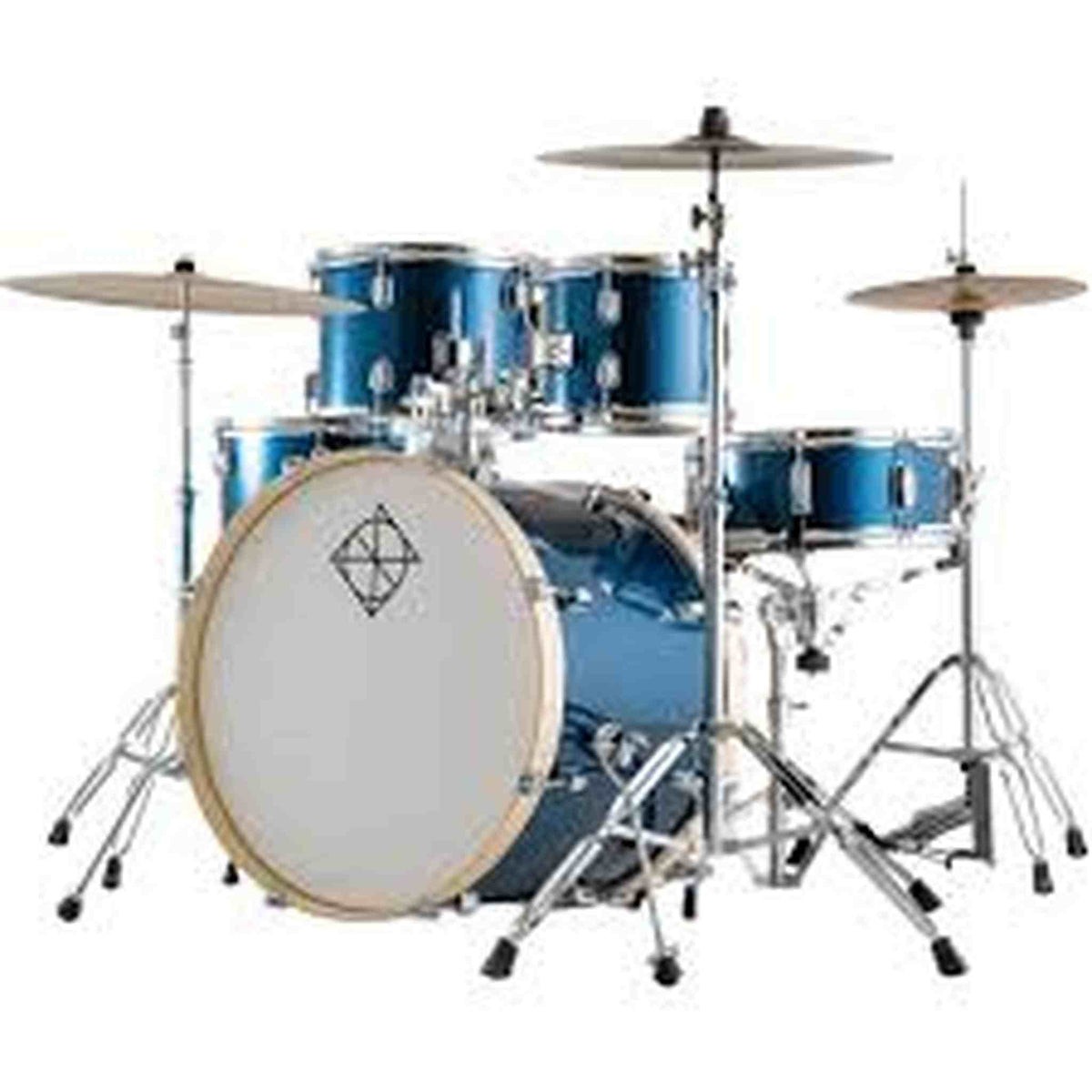 Dixon Spark Standard Series 5-Pce Drum Kit with Cymbals - Ocean Blue Sparkle