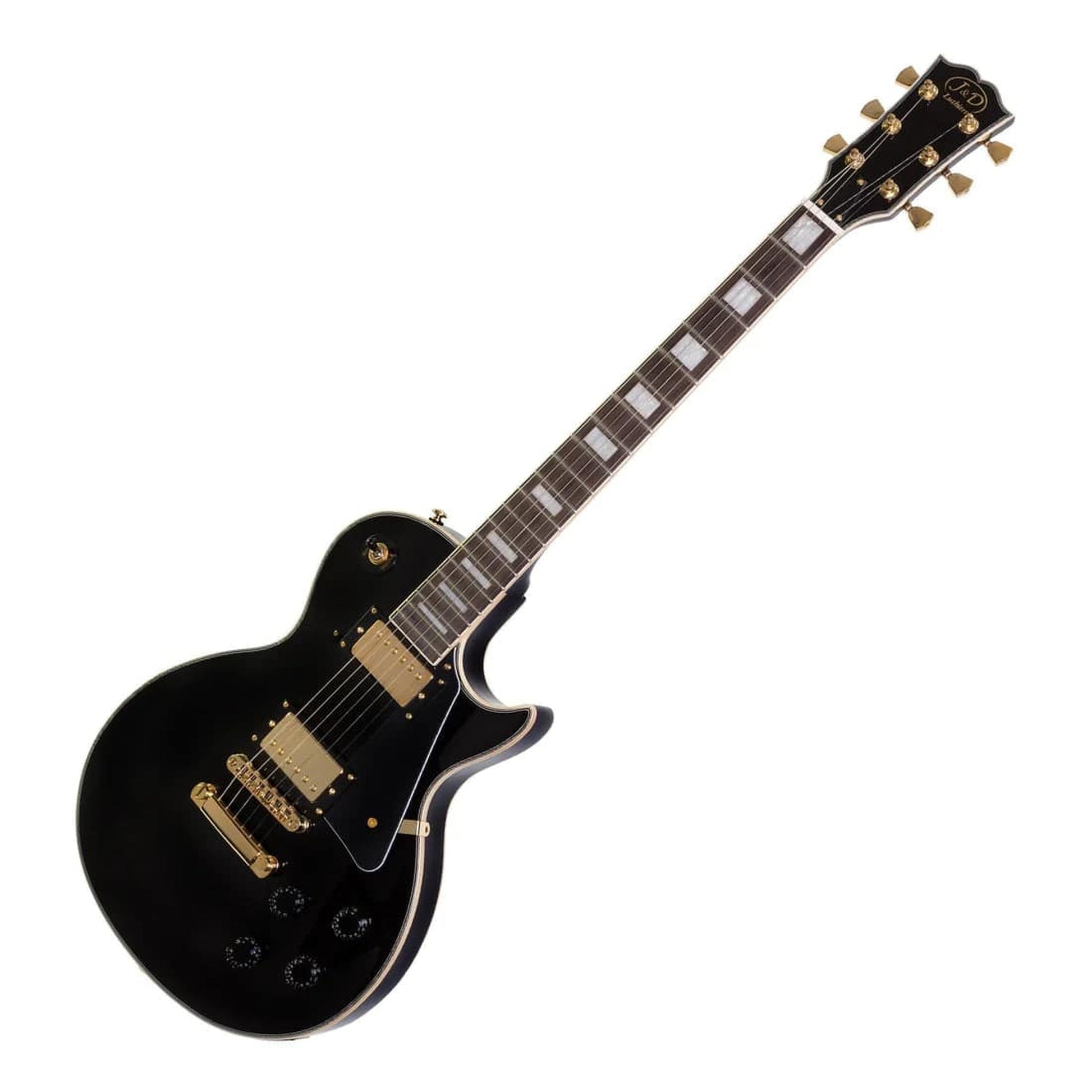 J&D LUTHIERS LP-CUSTOM STYLE ELECTRIC GUITAR - BLACK - Joondalup Music Centre