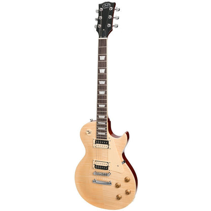 J&D LES PAUL CUSTOM STYLE ELECTRIC GUITAR - NATURAL - Joondalup Music Centre